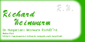 richard weinwurm business card